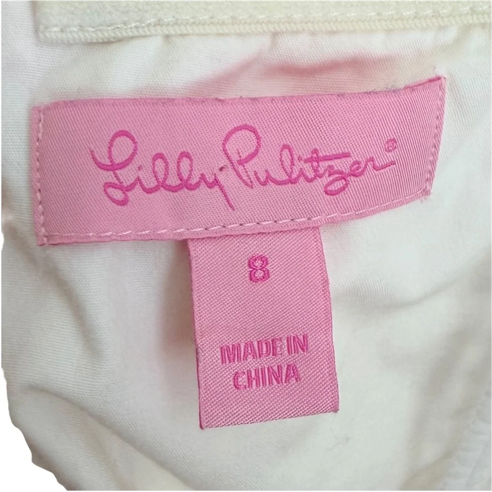 Lilly Pulitzer Strapless Dress Lottie Starfruit Yellow Size 8 - Picture 5 of 5